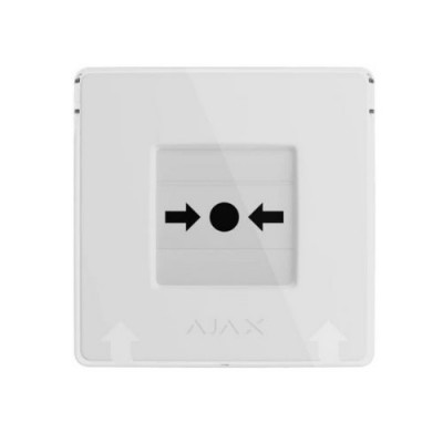 Беспроводная программируемая кнопка Ajax ManualCallPoint (White) Jeweller с механизмом сброса